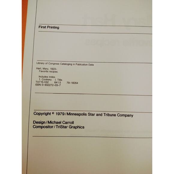 Mary Hart Favorite Recipes Cookbook Vtg 1979 Hardcover Wire Spiral Bound - Picture 9 of 13